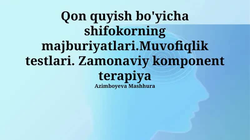 Zamonaviy komponentli terapiya