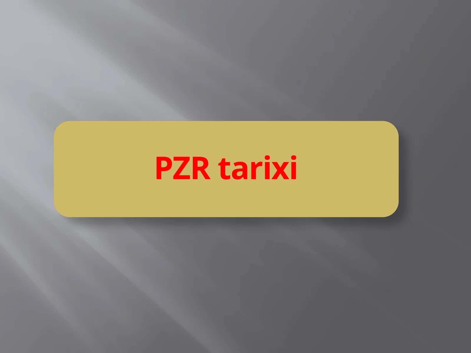 Polimeraza zanjir reaksiyasi (PZR) usuli