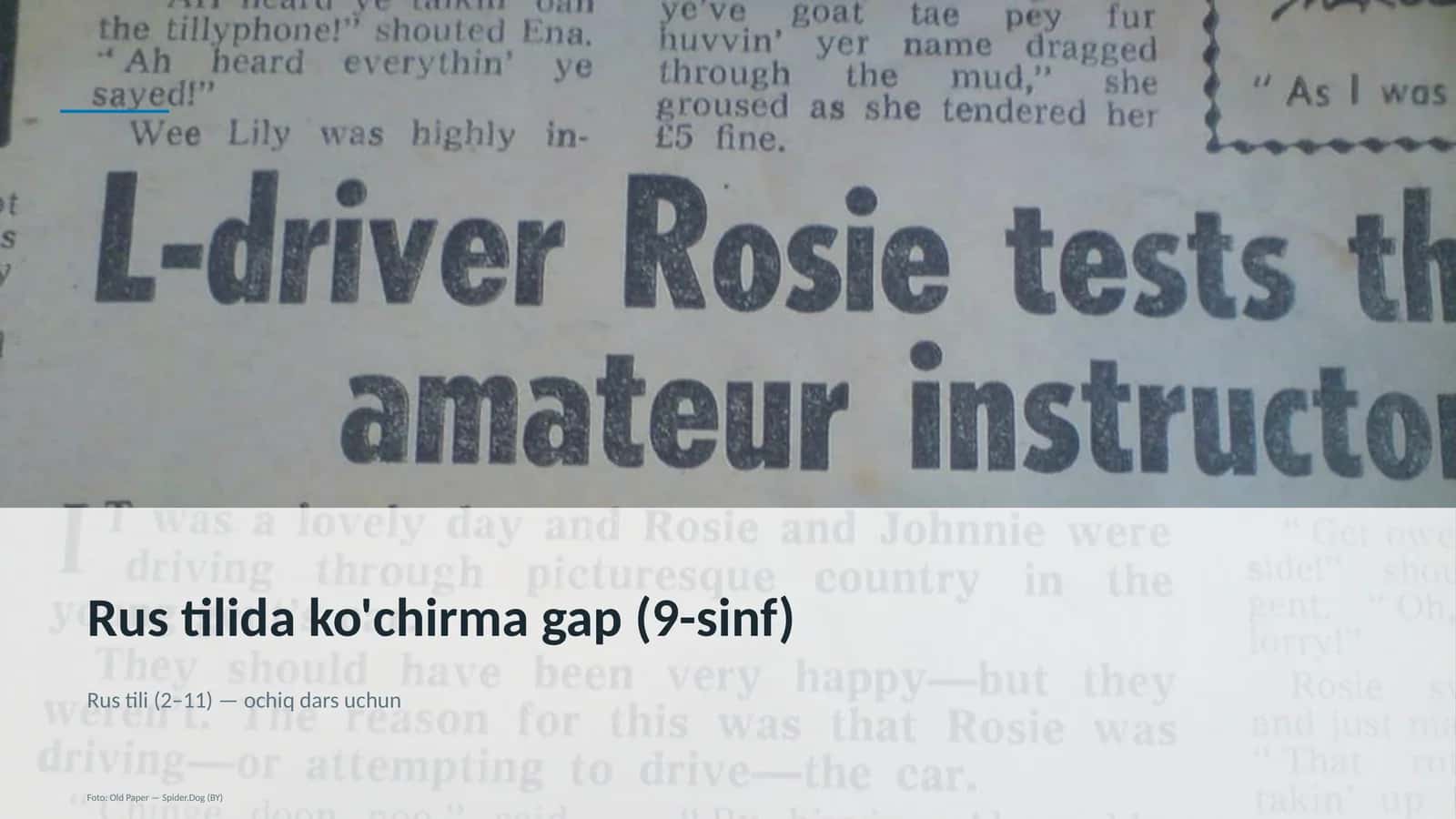 Rus tilida ko'chirma gap (9-sinf)