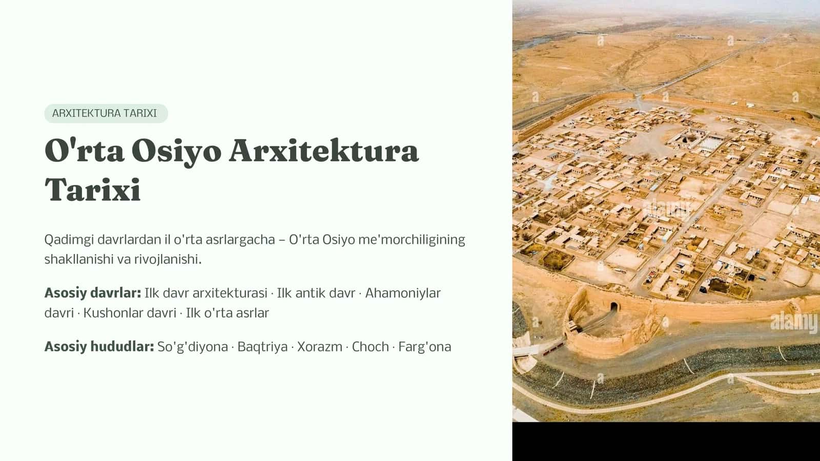 O‘rta Osiyo Arxitektura Tarixi | PPT