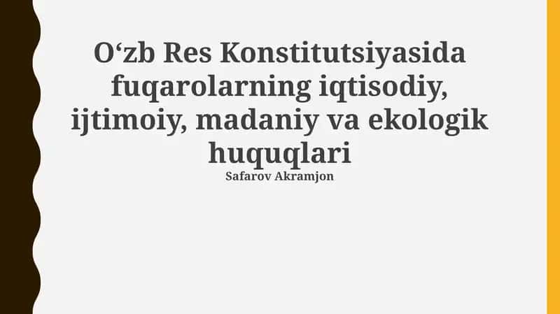 Ijtimoiy adolat va tenglik tamoyillari