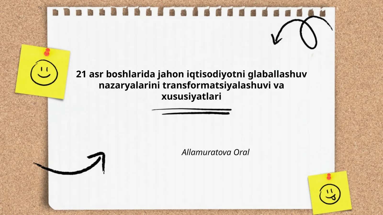Jahon iqtisodiyotni globalizmning transformatsiyalashuvi va xususiyatlari