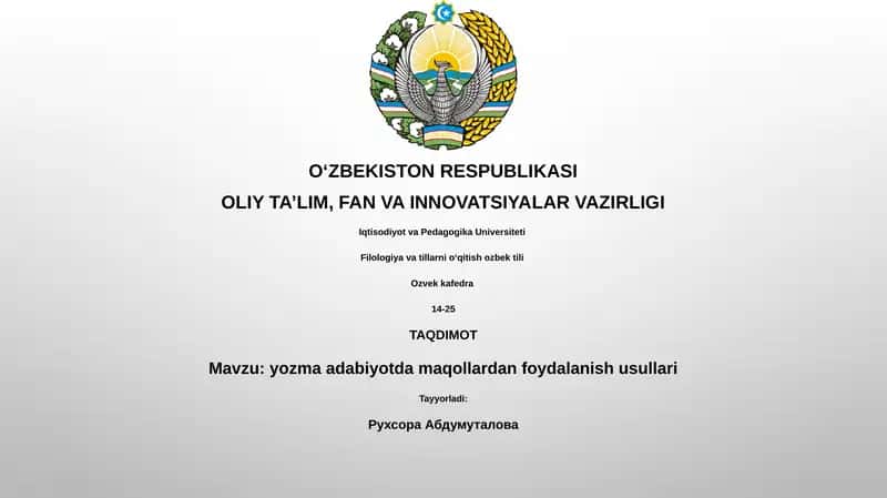 Yozma adabiyotda maqollardan foydalanish usullari