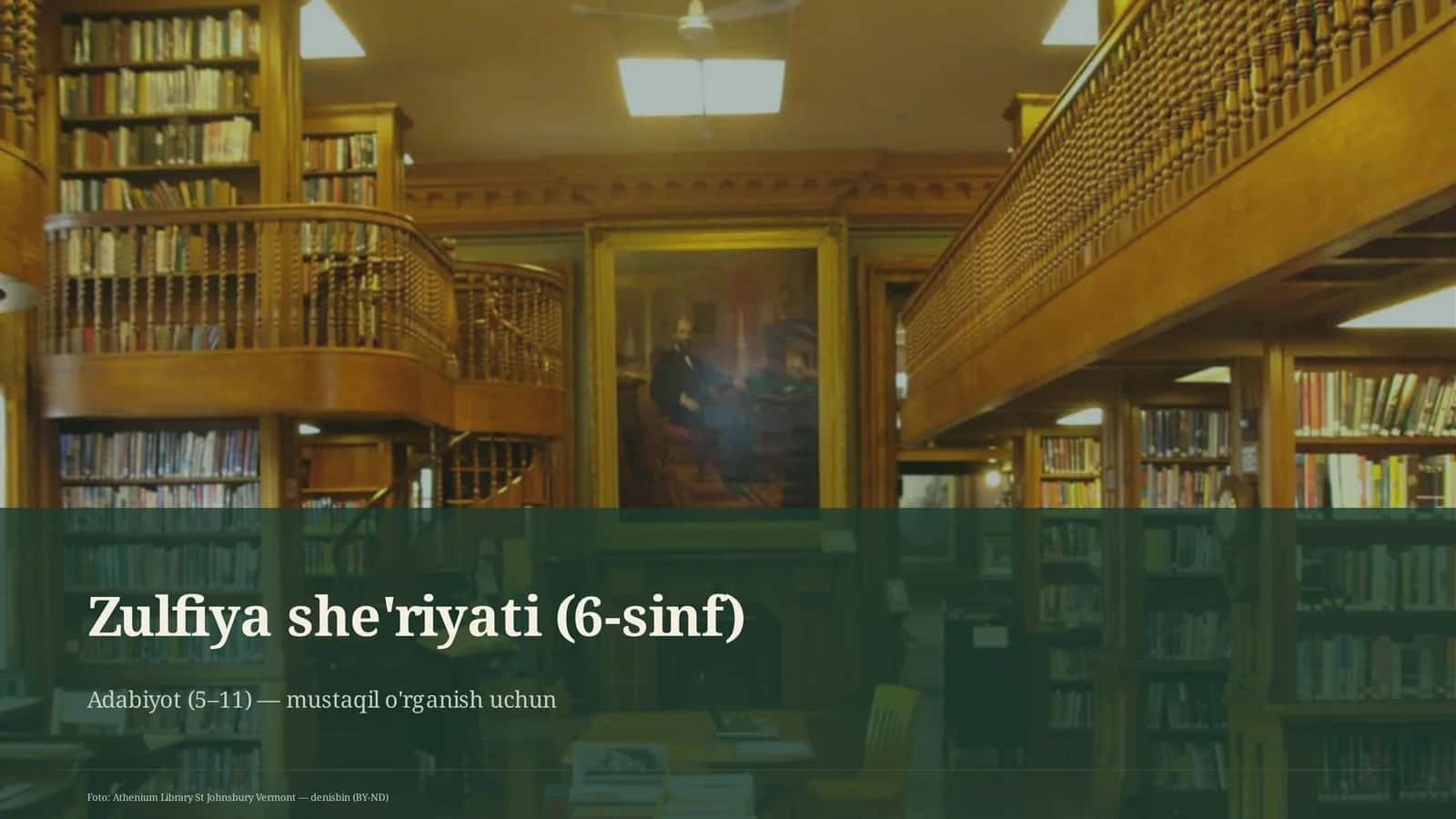 Zulfiya she'riyati (6-sinf)