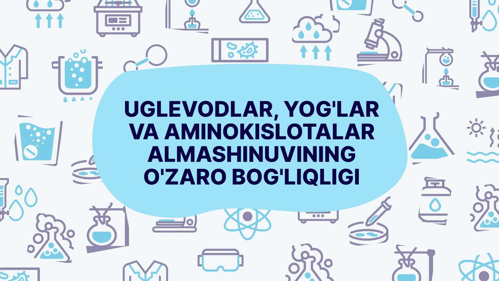 Uglevodlar, yog'lar va aminokislotalar almashinuvining o'zaro bog'liqligi