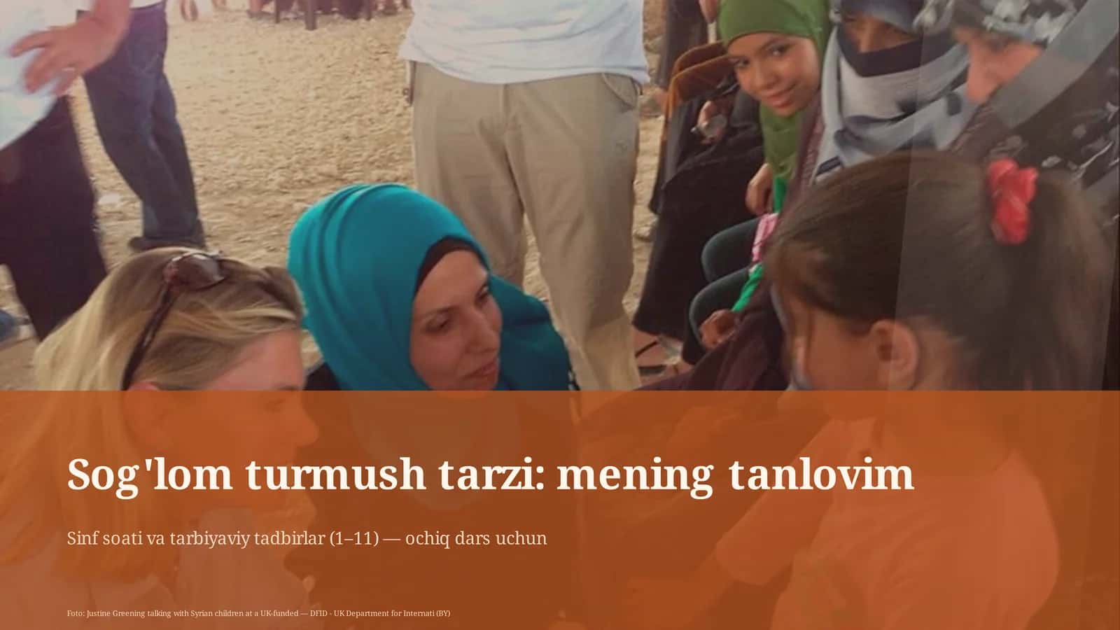 Sog'lom turmush tarzi: mening tanlovim