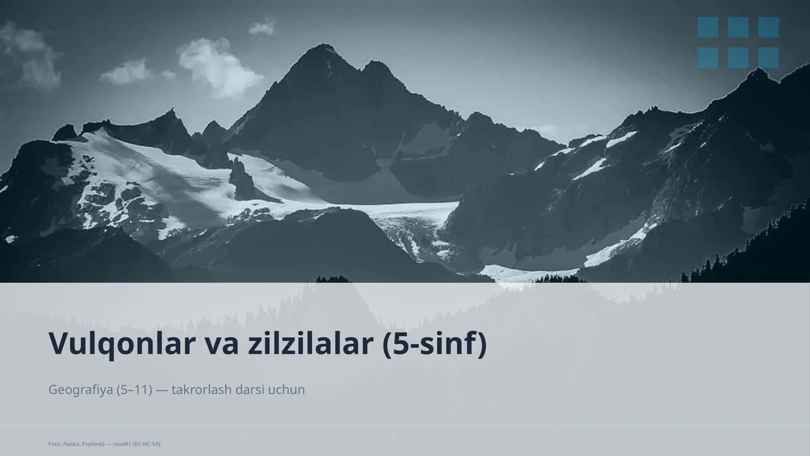Vulqonlar va zilzilalar (5-sinf)