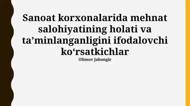 Mehnat salohiyati tuzilishi