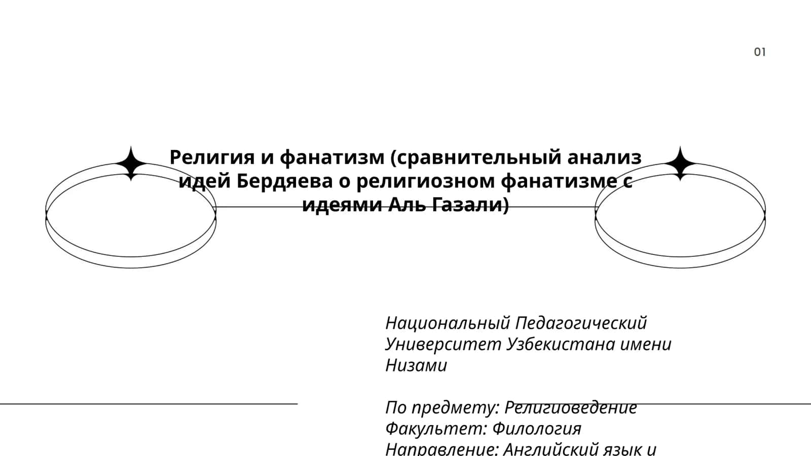 Религия и фанатизм (сравнительный анализ идей Бердяева о религиозном фанатизме с идеями Аль Газали)