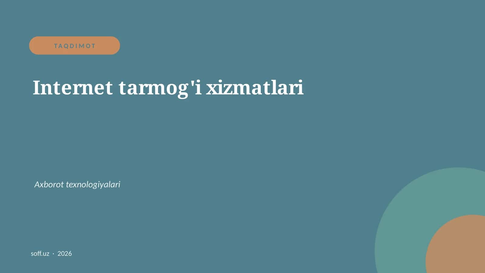 Internet xizmatlari