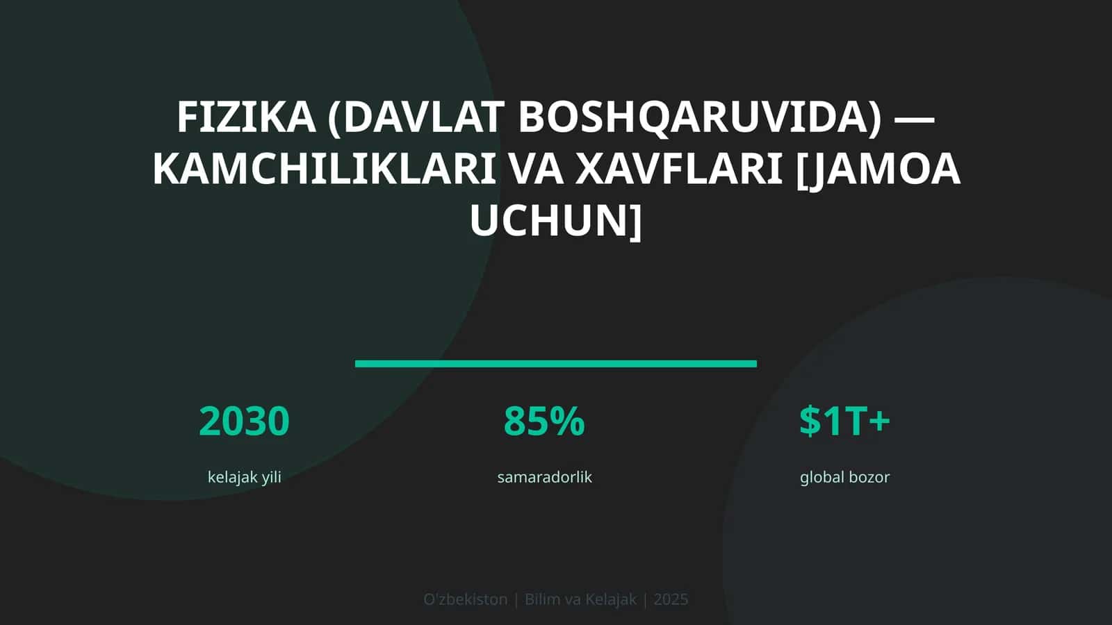 Fizika (davlat boshqaruvida) - kamchiliklari va xavflari [jamoa uchun]
