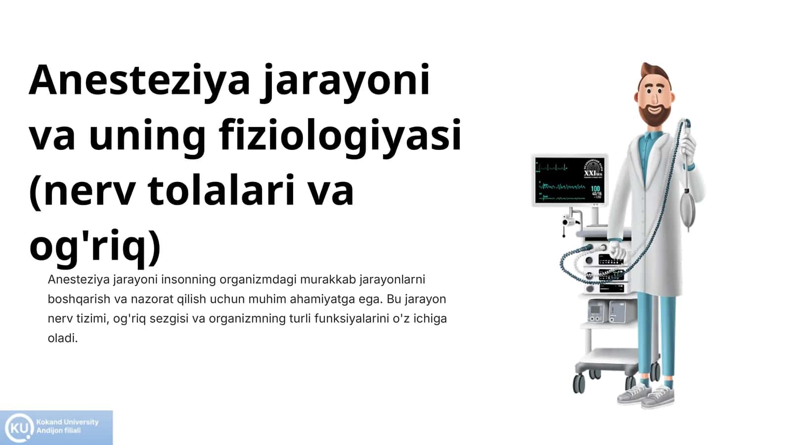 Anesteziya jarayoni va uning fiziologiyasi (nerv tolalari va og'riq)