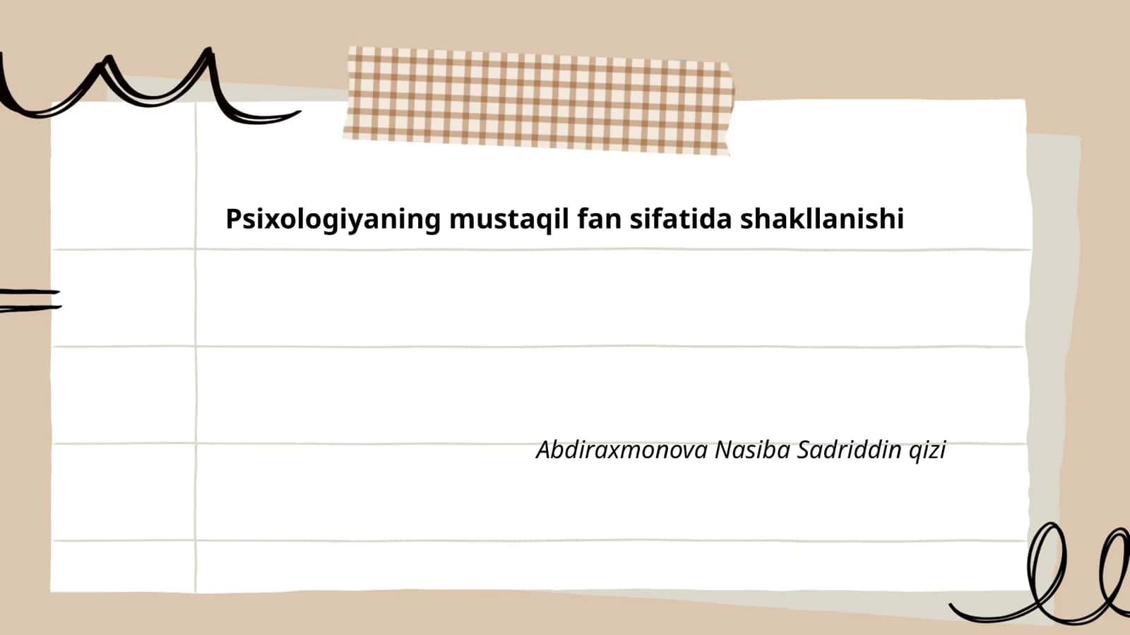 Psixologiyaning mustaqil fan sifatida shakllanishi
