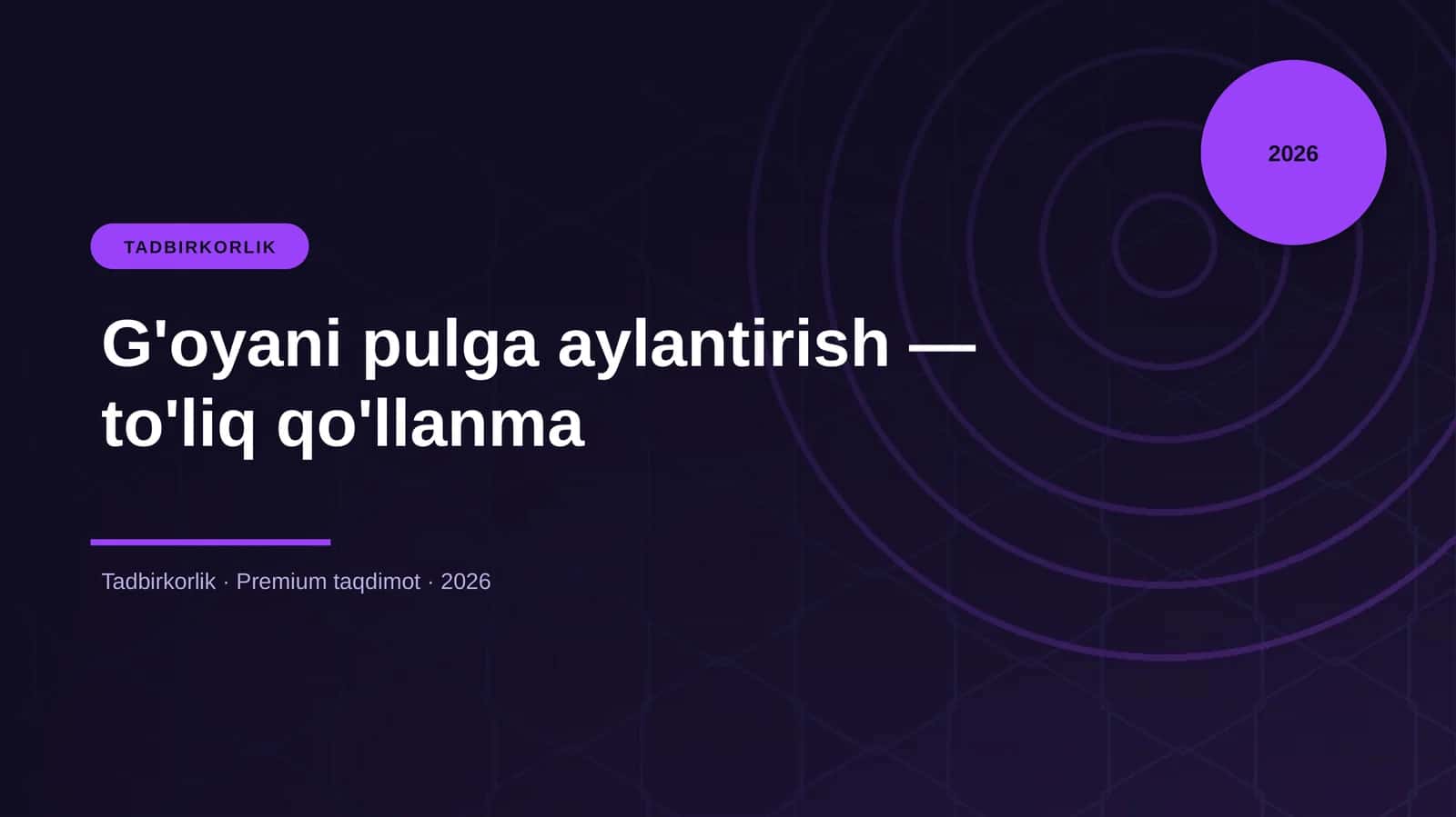 G'oyani pulga aylantirish — to'liq qo'llanma