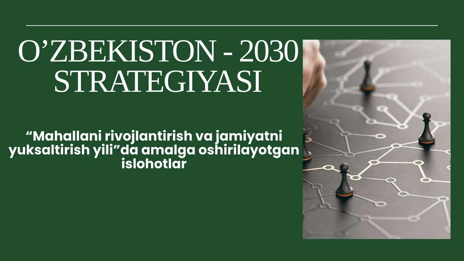 Mahallani rivojlantirish va jamiyatni yuksaltirish yili"da amalga oshirilayotgan islohotlar 1