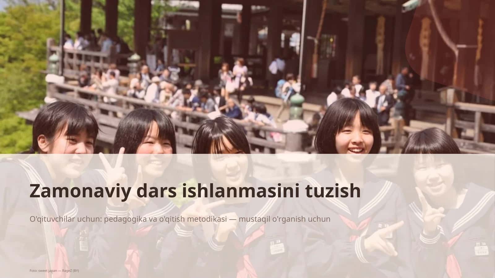 Zamonaviy dars ishlanmasini tuzish