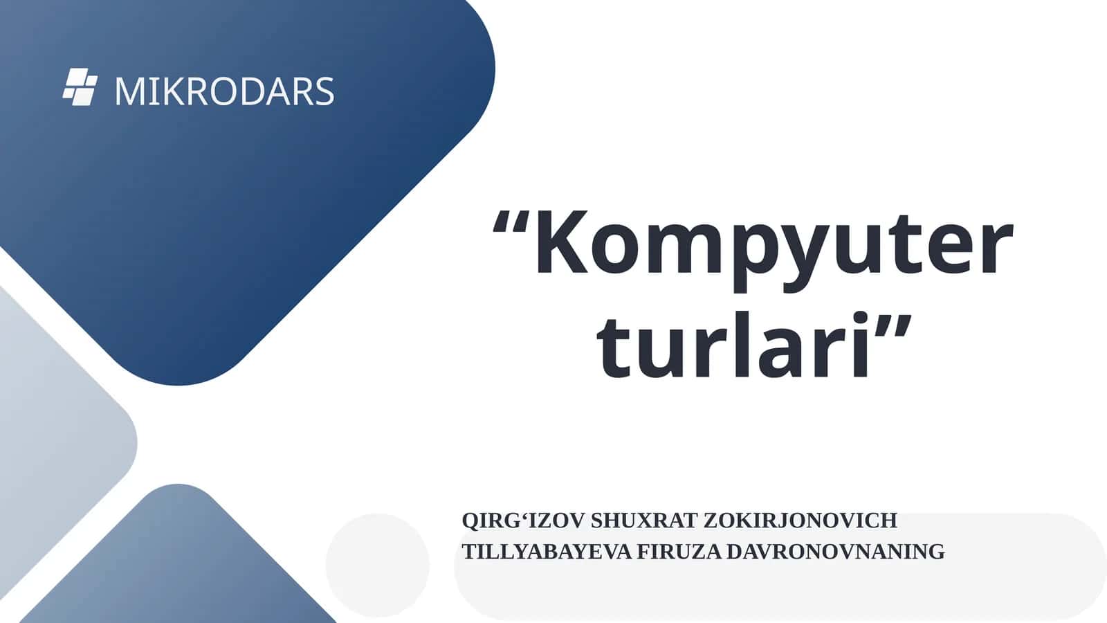 Kompyuter turlari