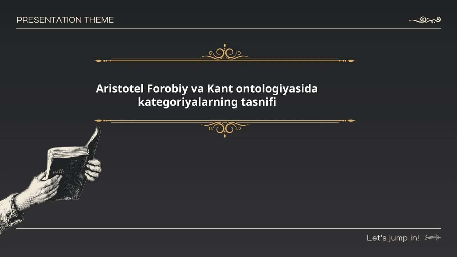 Aristotel Forobiy va Kant ontologiyasida kategoriyalarning tasnifi