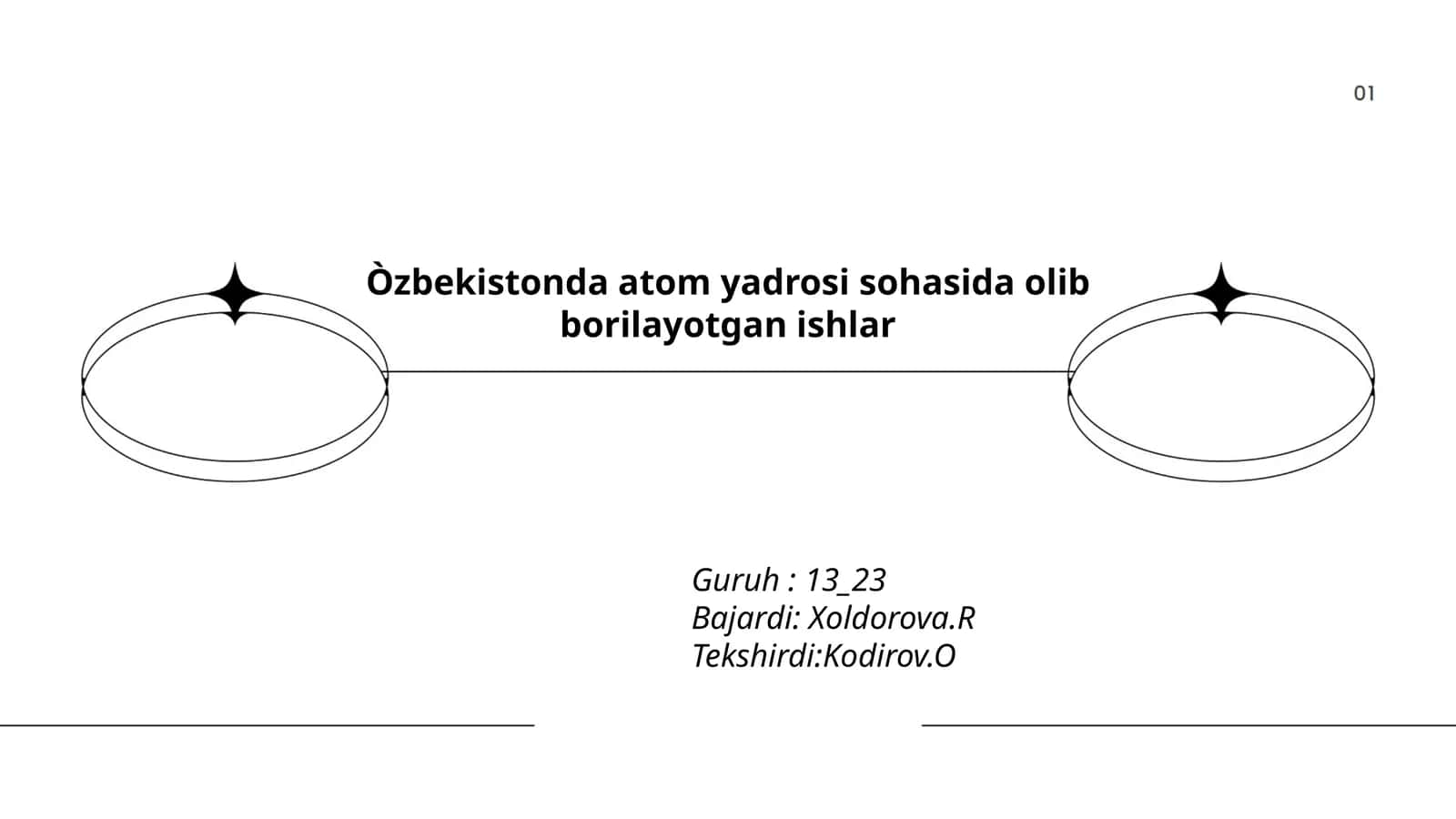 Òzbekistonda atom yadrosi sohasida olib borilayotgan ishlar