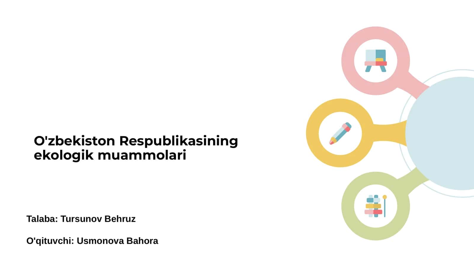 O'zbekiston Respublikasining ekologik muammolari