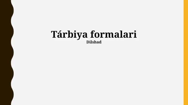Tárbiya formalari