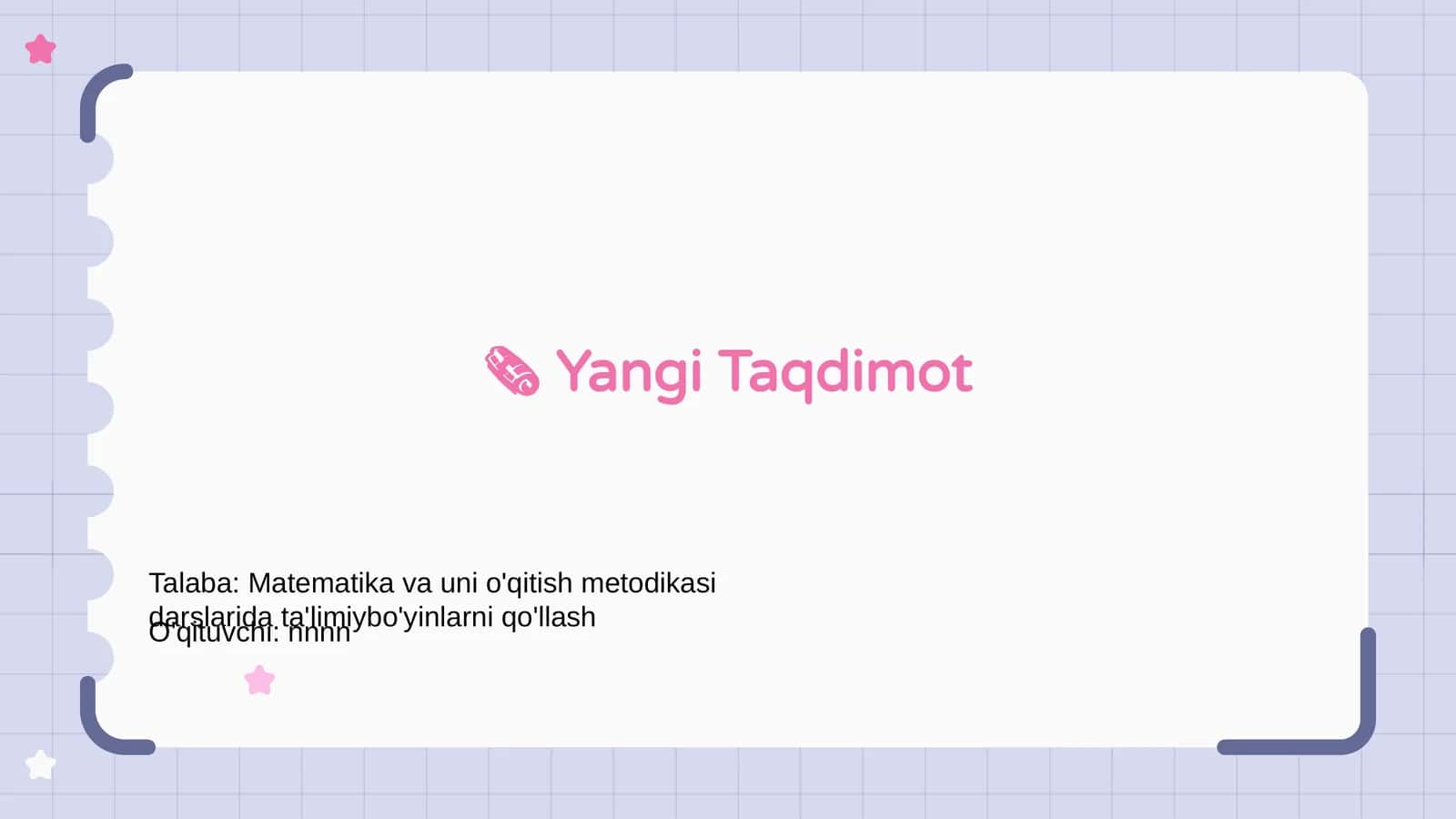 Matematika va uni o'qitish metodikasi darslarida ta'limiy bo'yinlarni qo'llash