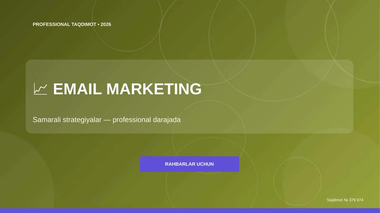 Email marketing: samarali strategiyalar (professional darajada) [rahbarlar uchun]