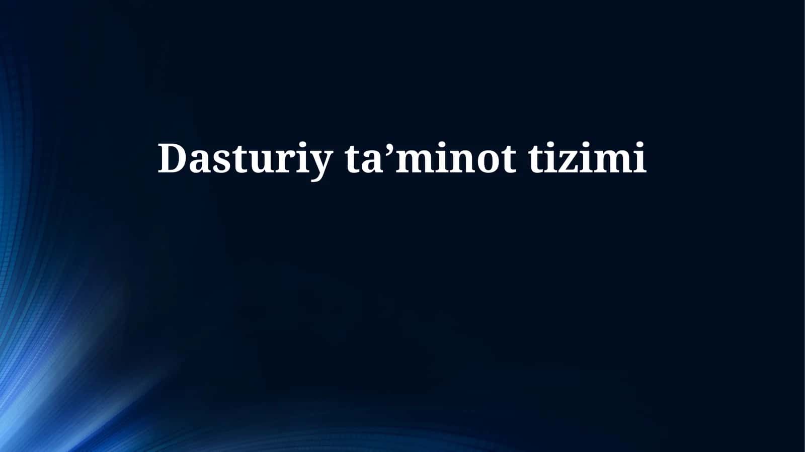 Dasturiy taʼminot tizimi