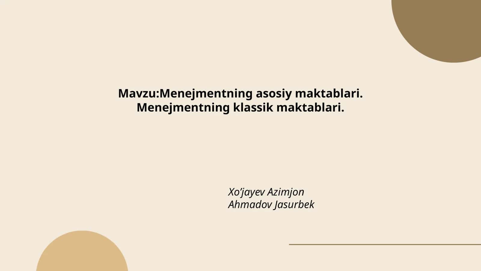 Menejmentning klassik maktabining tarixi va paydo bo'lishi