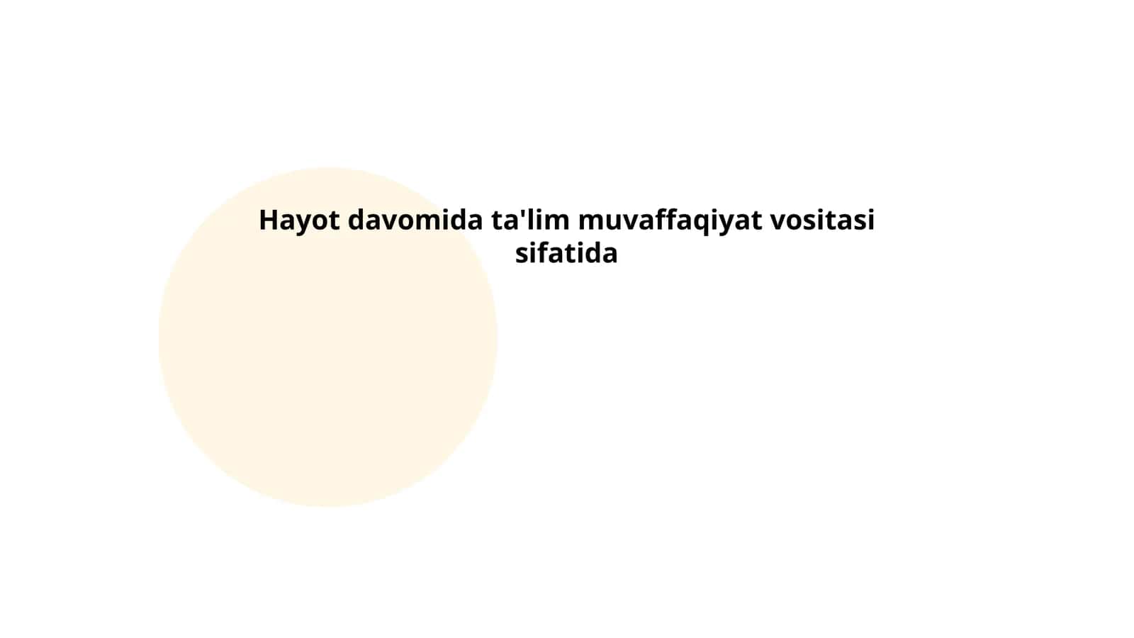 Termiz davlat pedagogika instituti Texnologik ta’lim yo’nalishi talabasi Ergasheva Ma’muraning Uzliksiz ta’lim tendensiyalari va zamonaviy yondashuvlar fanidan taqdimoti