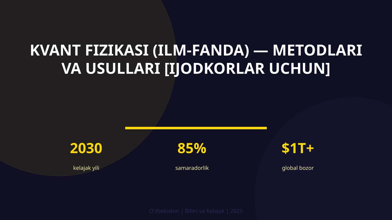 Kvant fizikasi (ilm-fanda) — metodlari va usullari [ijodkorlar uchun]