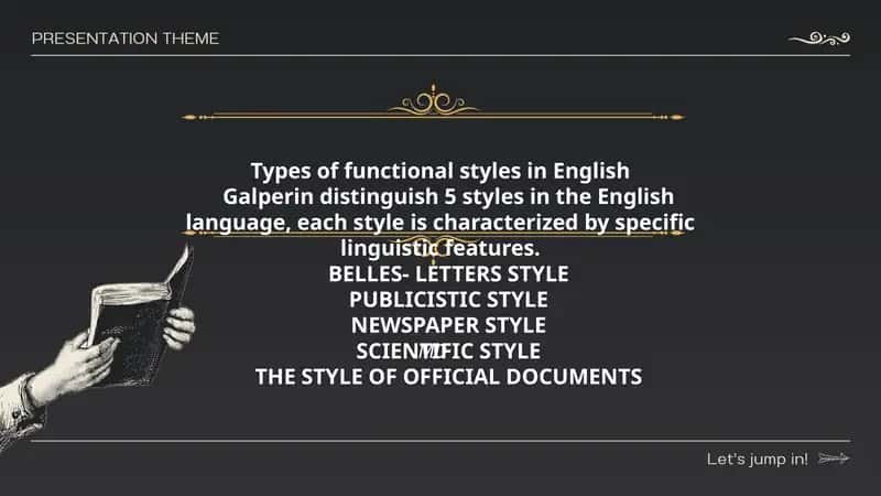 Types of functional styles in English