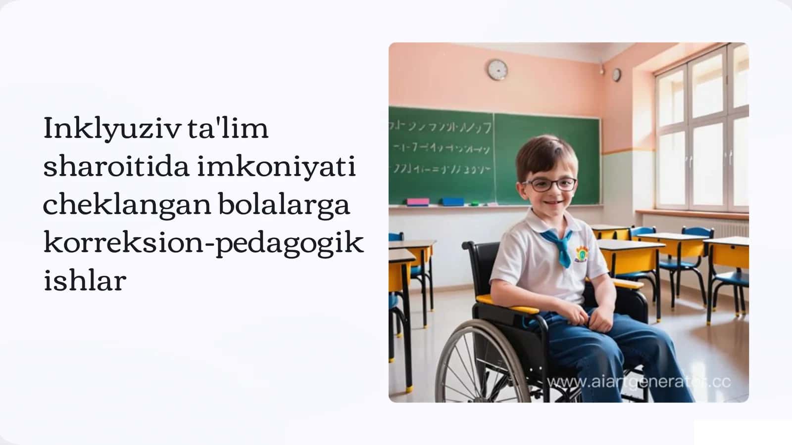 Inklyuziv ta'lim sharoitida imkoniyati cheklangan bolalarga korreksion-pedagogik ishlar
