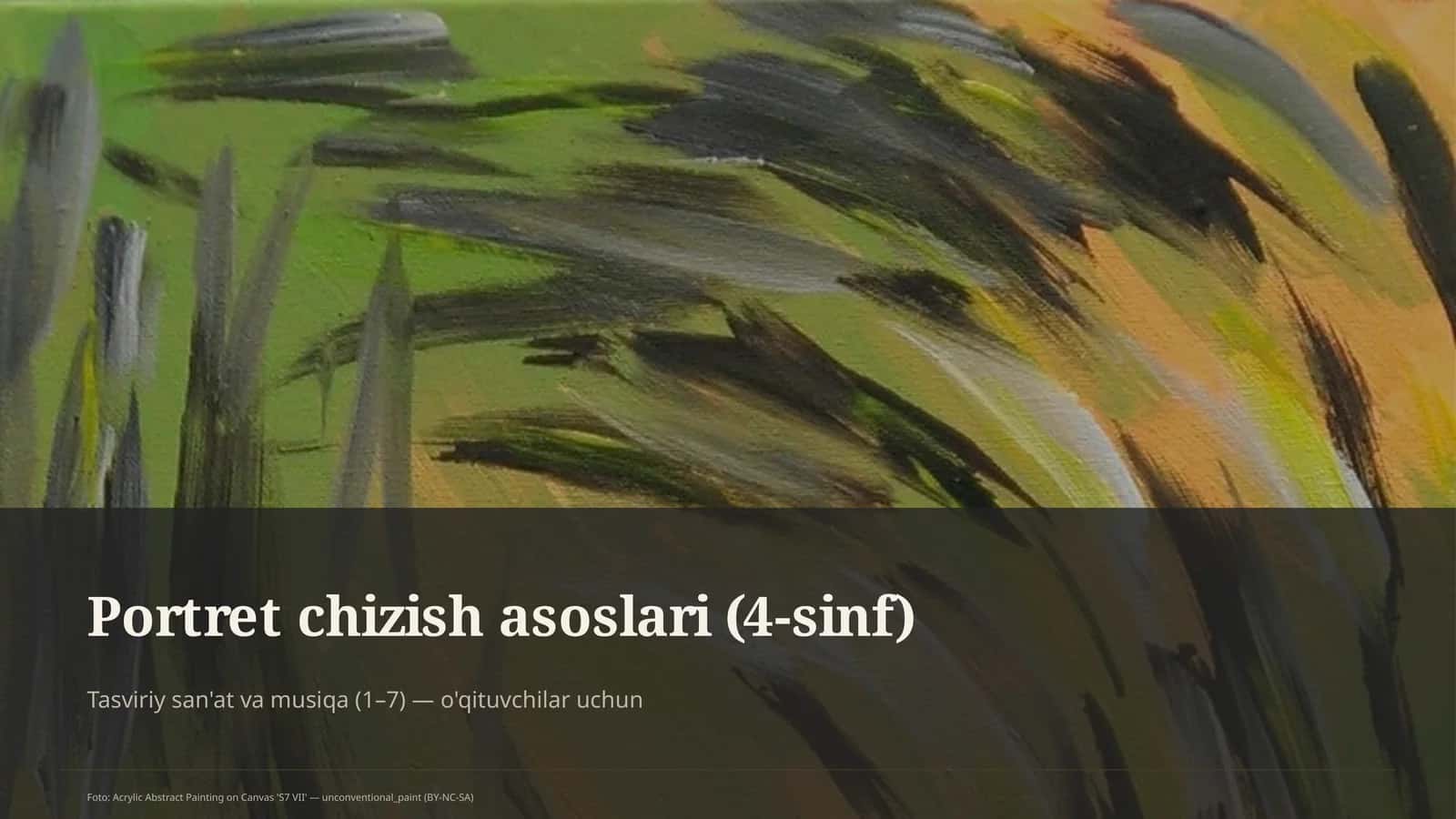 Portret chizish asoslari (4-sinf)