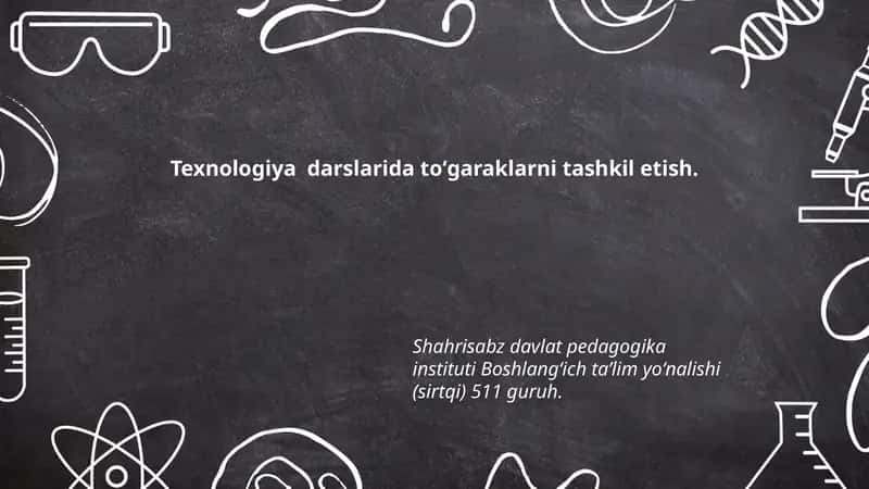 Toʻgaraklarni tashkil etish