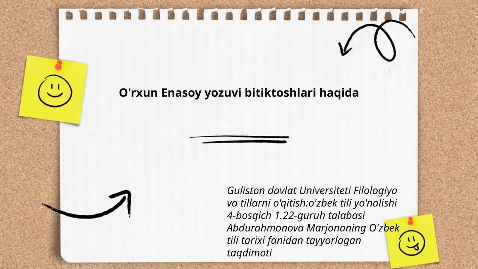 O'rxun Enasoy yozuvi bitiktoshlari haqida