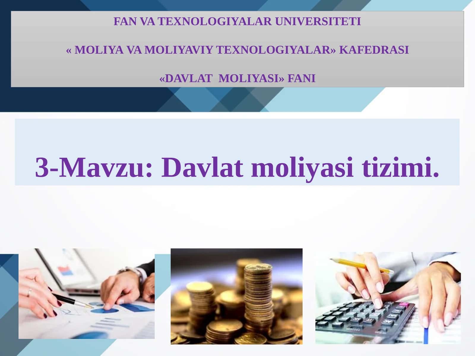 Davlat moliyasi tizimi