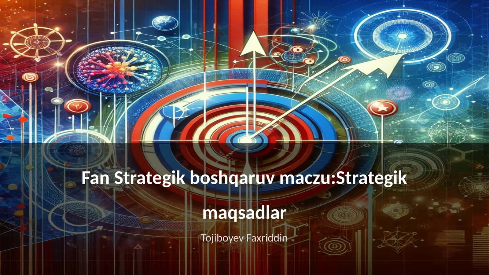 Fan Strategik boshqaruv maczu:Strategik maqsadlar