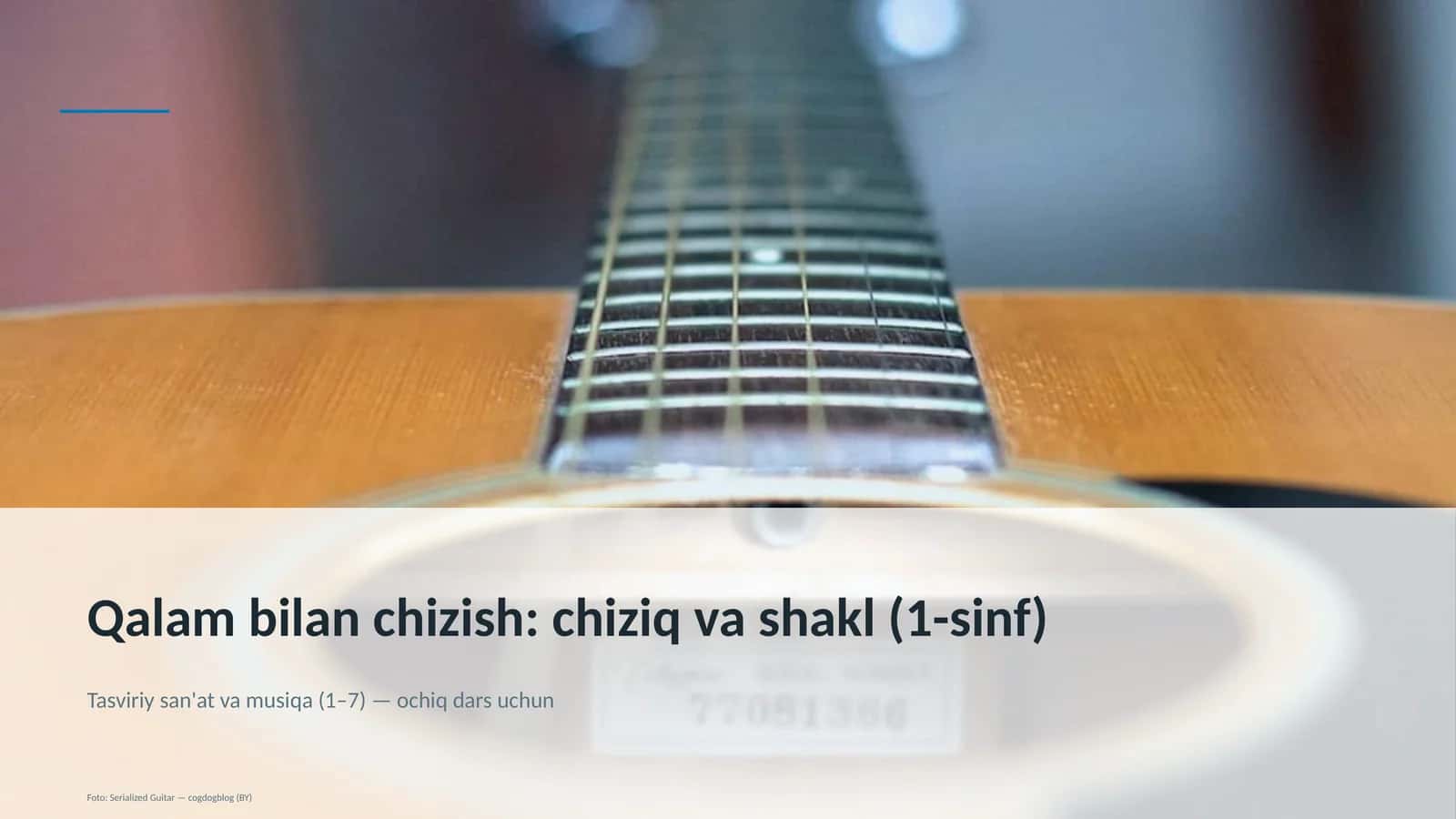 Tasviriy san'at va musiqa (1–7) - ochiq dars uchun
