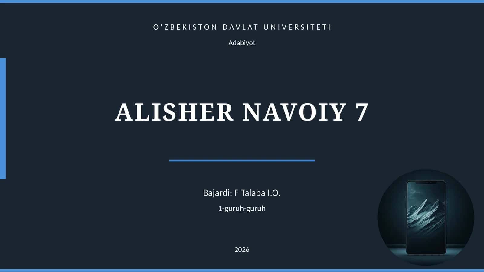 Alisher Navoiyning "Yetti" mavzusi