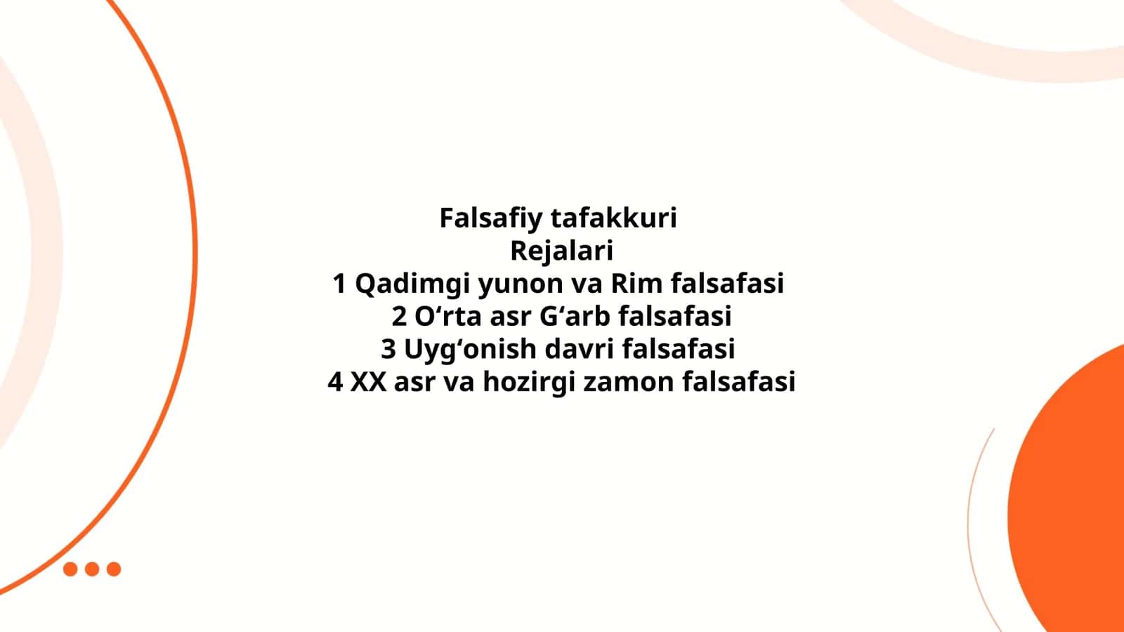Falsafiy tafakkuri Rejalari