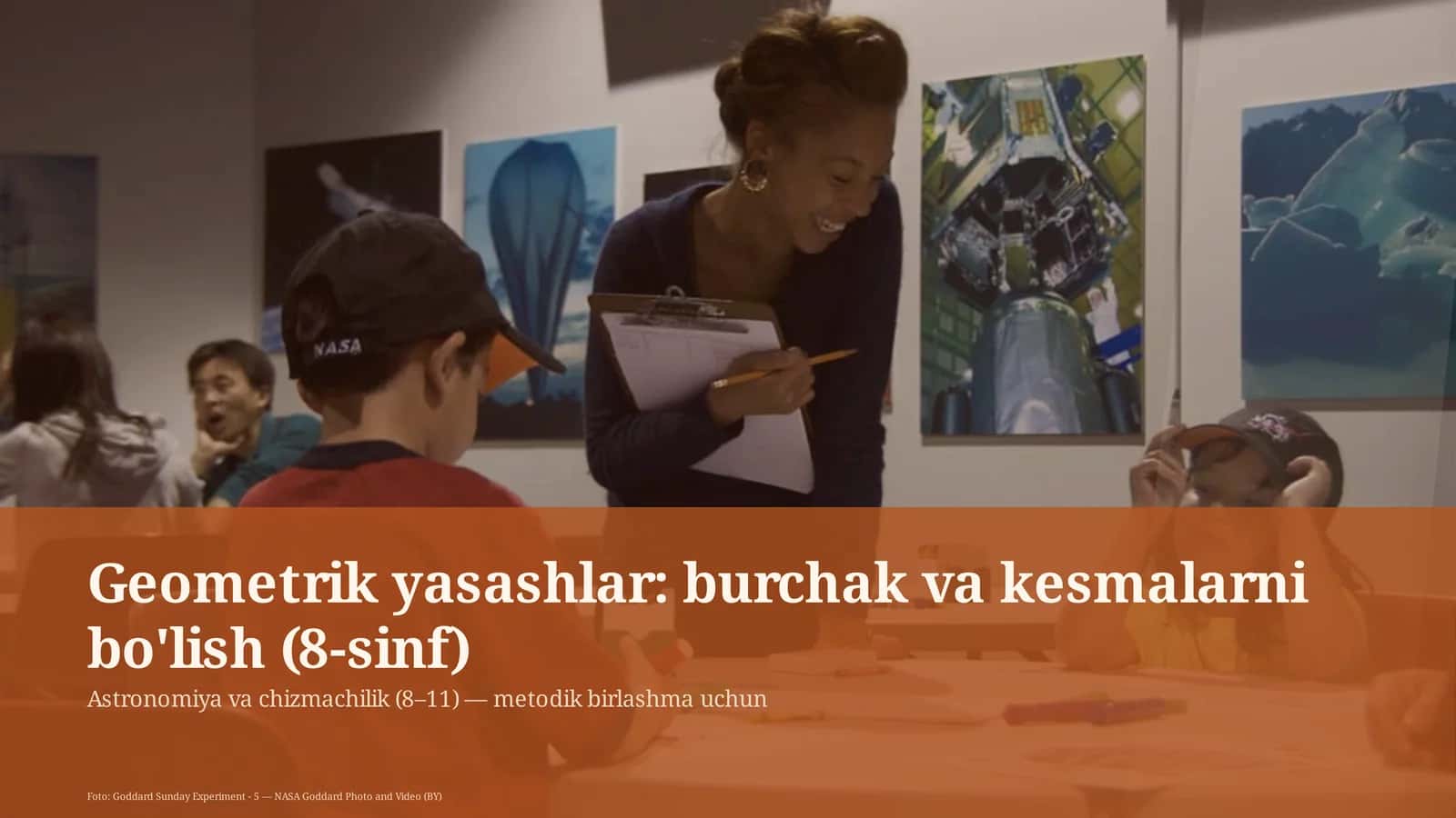 Geometrik yasashlar: burchak va kesmalarni bo'lish (8-sinf)