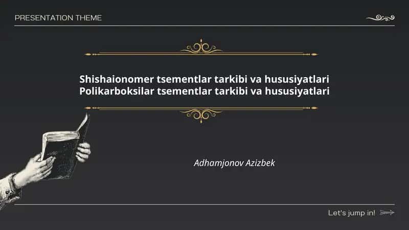 Shishaionomer tsementlar tarkibi va hususiyatlari