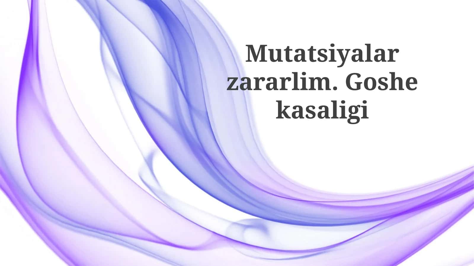 Mutatsiyalar Zararli: Umumiy Ma'lumot