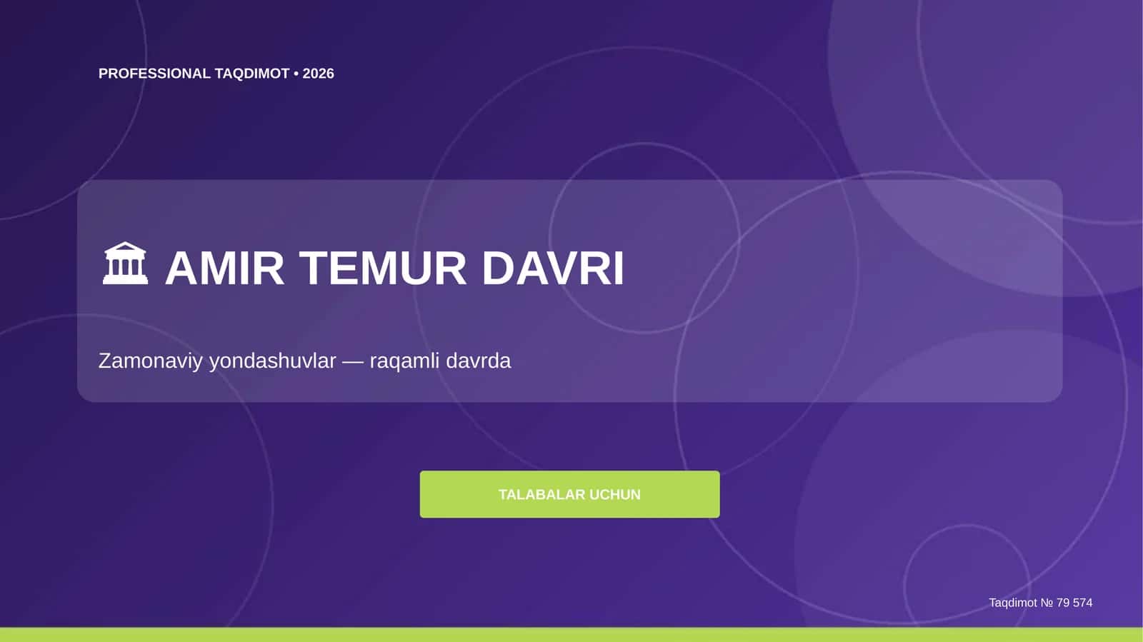 AMIR TEMUR DAVRI