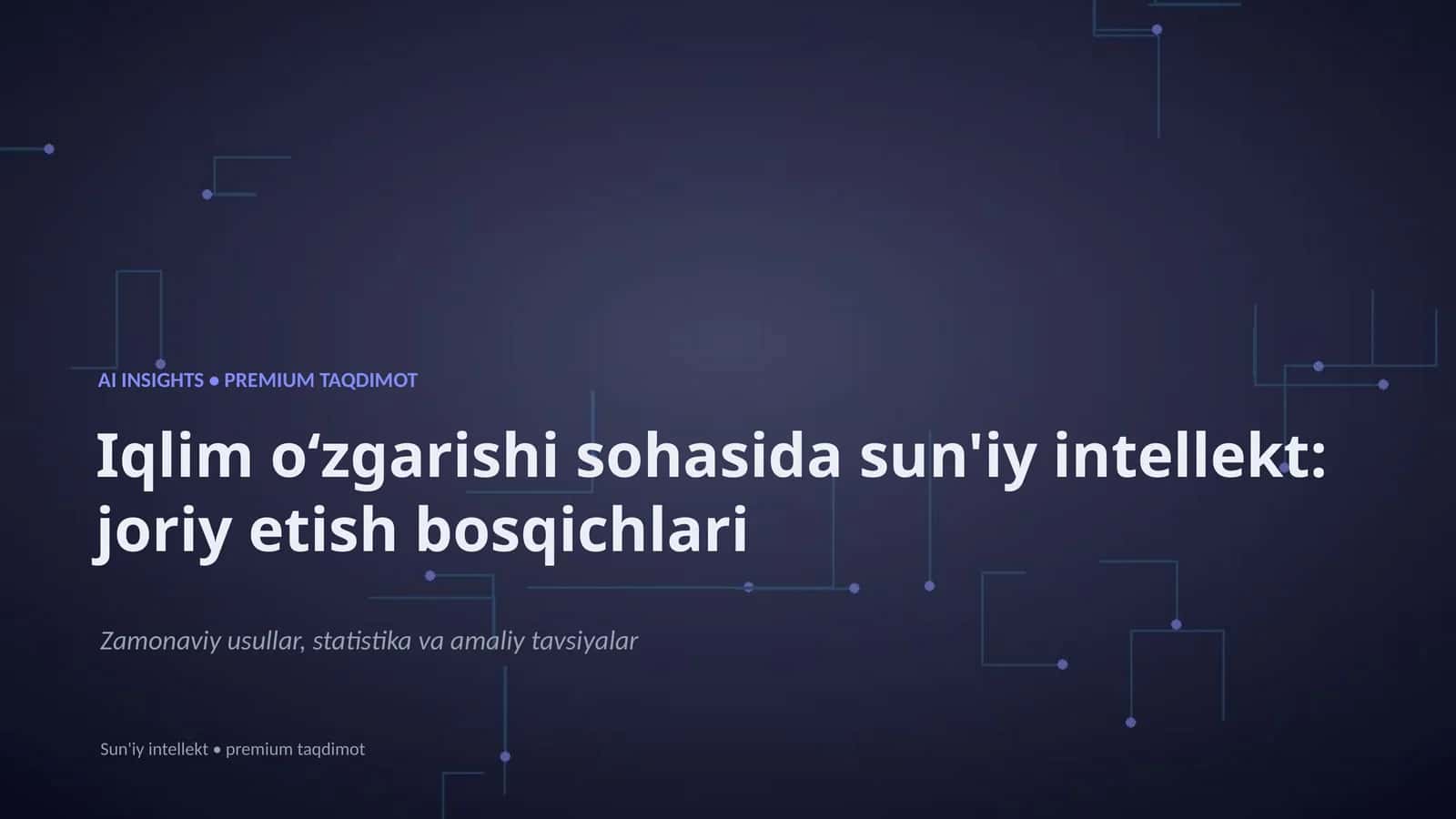 Sun'iy intellekt: joriy etish bosqichlari