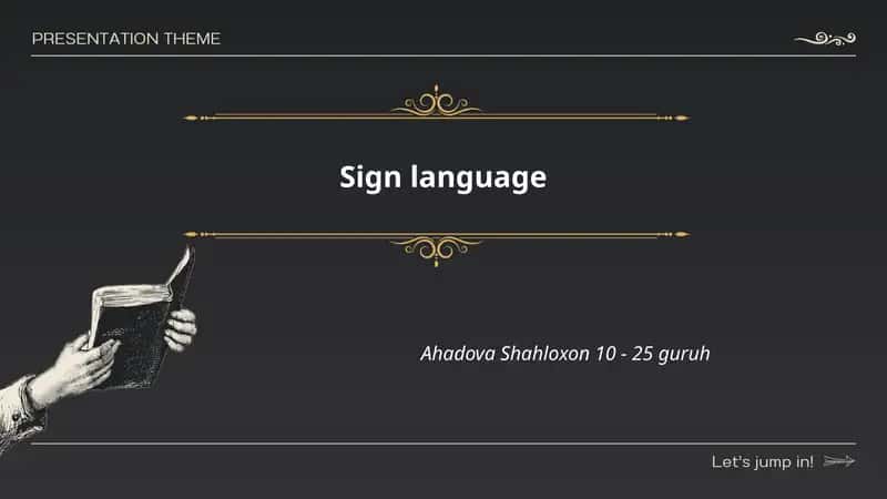 Sign language