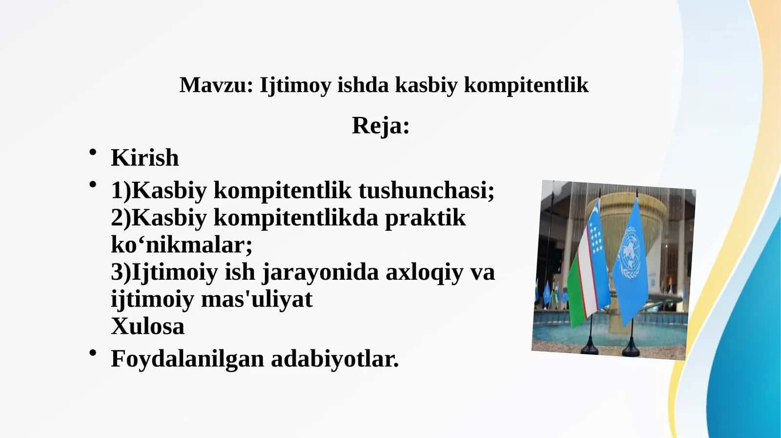 Ijtimoy ishda kasbiy kompitentlik