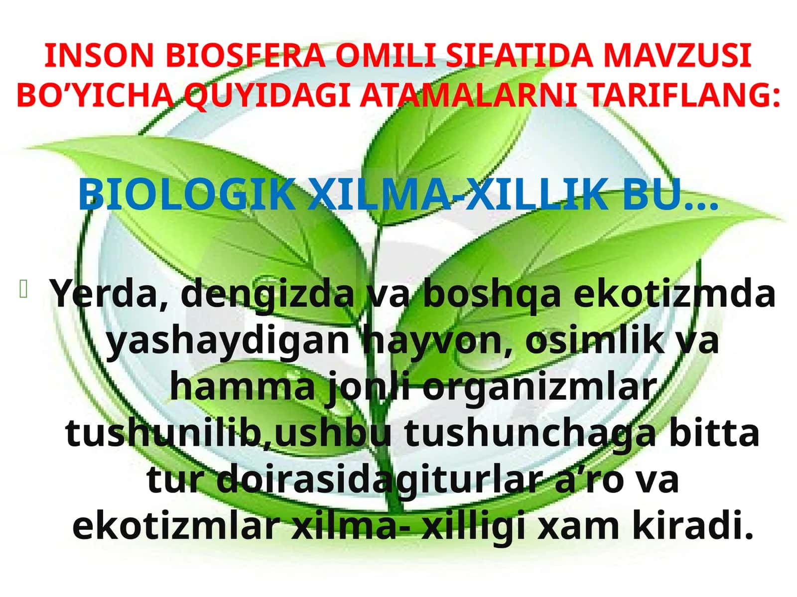 Inson biosfera omili sifatida