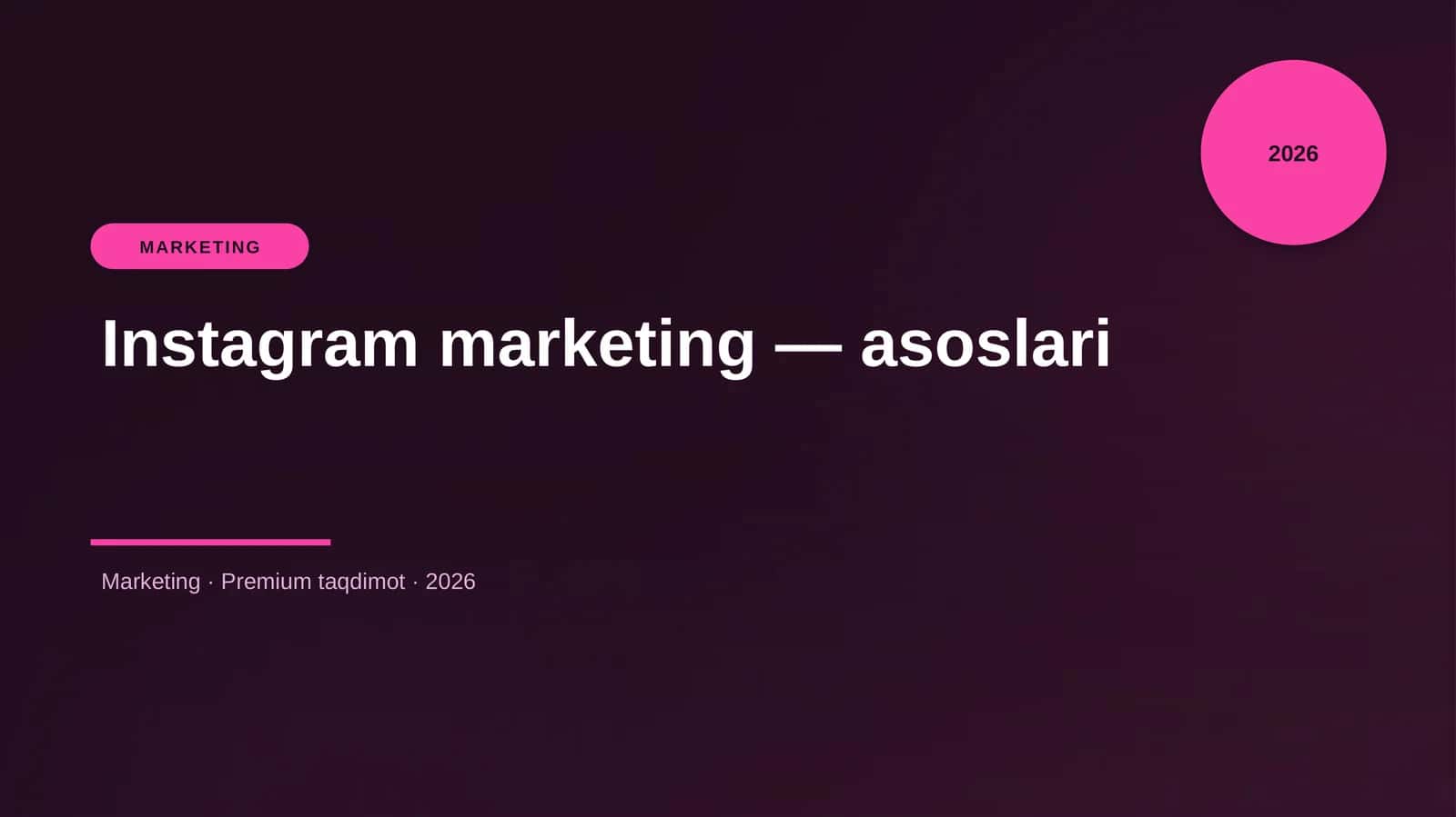 Instagram marketing — asoslari